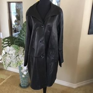 Woman’s leather coat